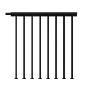 Atlanta 39 in. H x 40 in. W Black Steel Landing Banister Continuous Stair Railing Kit