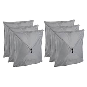 Quick Set Screen Hub Gray Fabric Wind and Sun Panels, Accessory Only (6-Pack)