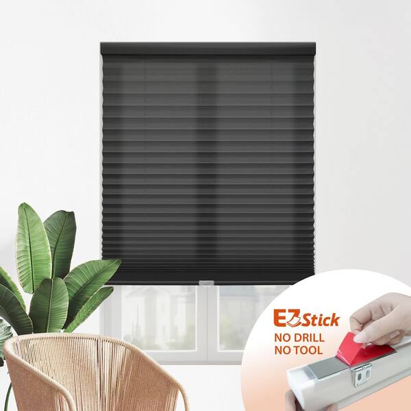 StyleWell EZ Stick No Drill No Tool Black Cordless Room Darkening