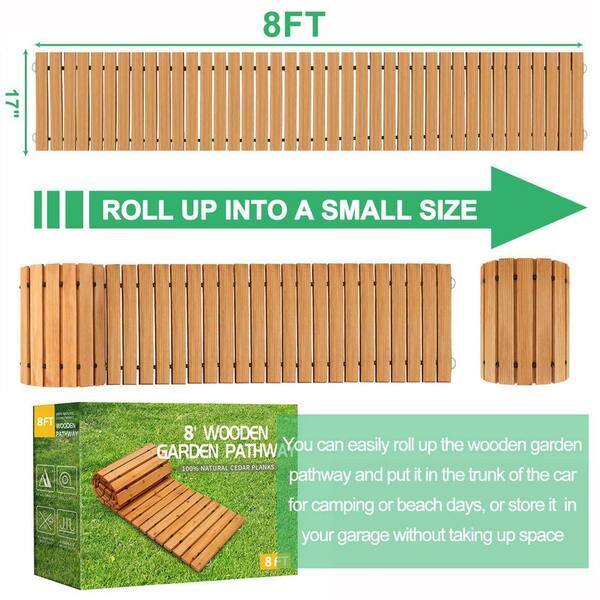 Goplus 8 FT Garden Pathway, Outdoor Roll Out Straight Walkway Patio Path, Non-Slip Weather Resistant Walkway with HDPE Frame, Metal Wire Connection, for Backyard, Beach, Wedding Party Pathways Goplus 8 FT Garden Pathway, Outdoor Roll Out Straight Walkway Patio Path, Non-Slip Weather Resistant Walkway with HDPE Frame, Metal Wire Connection, for Backyard, Beach, Wedding Party Pathways