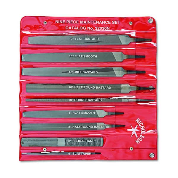 Nicholson Maintenance File Set with Pouch (9-Piece)