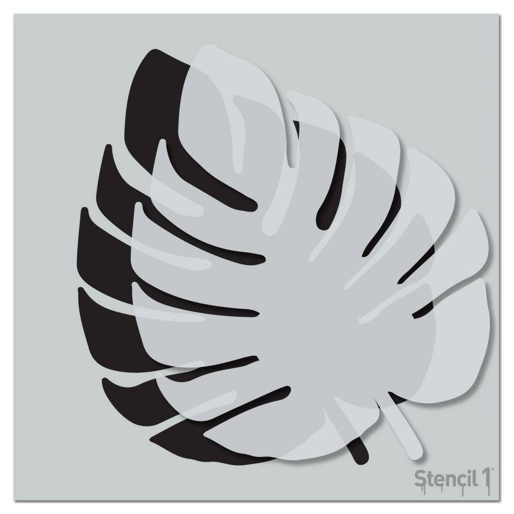 Stencil1 Monstera Tropical Leaf Repeat Pattern Stencil S1 PA 93 The 