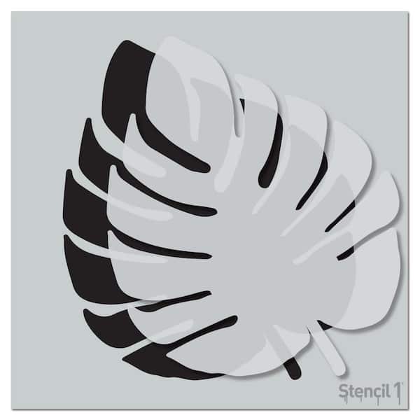 Stencil1 Monstera Tropical Leaf Repeat Pattern Stencil S1_PA_93 - The Home  Depot
