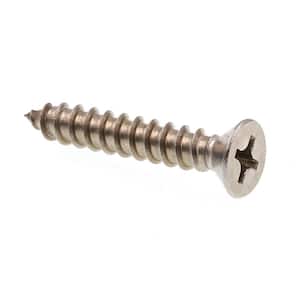#14 X 1-1/2 in. Grade 18-8 Stainless Steel Phillips Drive Flat Head Self-Tapping Sheet Metal Screws (100-Pack)