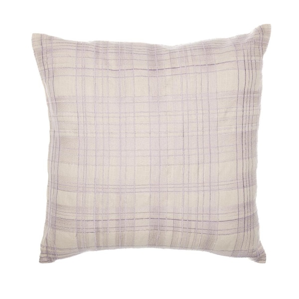 Unbranded Stacy Garcia Purple Striped Hand-Woven 20 in. x 20 in. Indoor Throw Pillow
