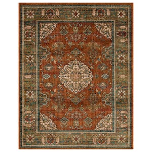 Fitzgerald 10 ft. x 13 ft. Spice Abstract Area Rug