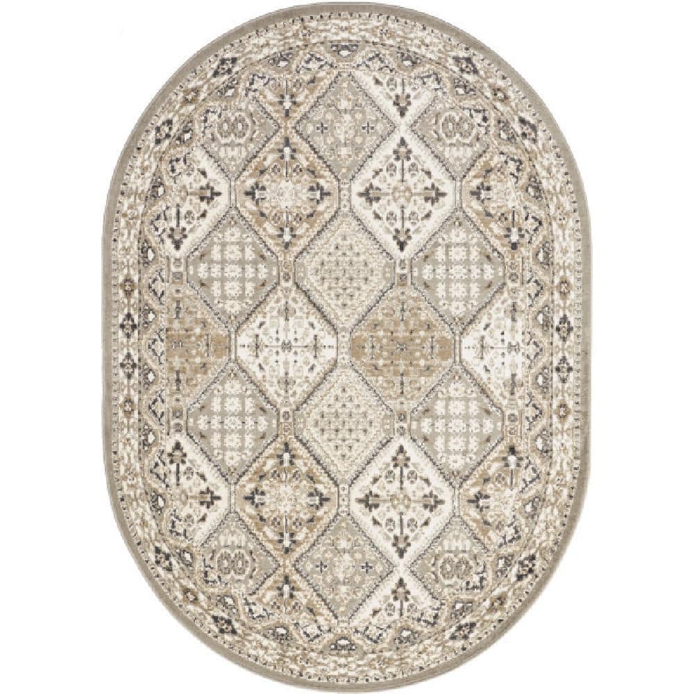 Vintage Tile 6 ft. 7 in. x 9 ft. Becca Gray Oval Rug price history on PriceWatchPro