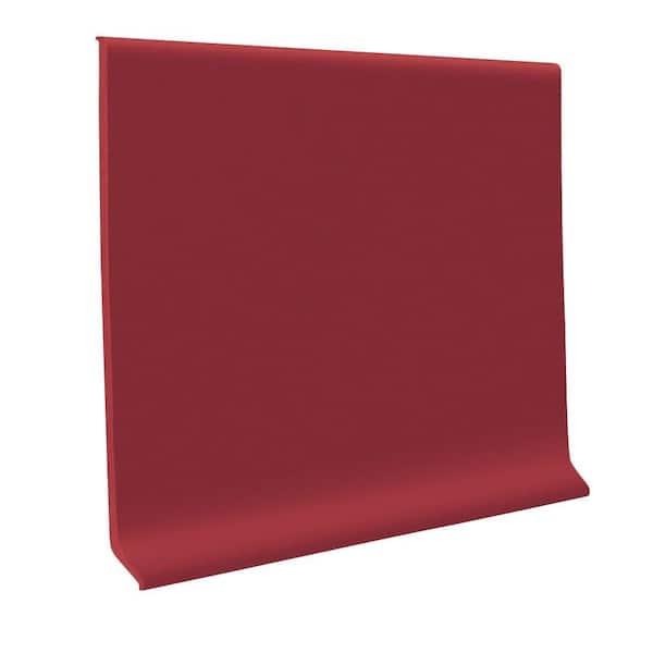 Unbranded Vinyl Red 4 in. x 48 in. x 0.080 in. Wall Cove Base (30-Pieces)