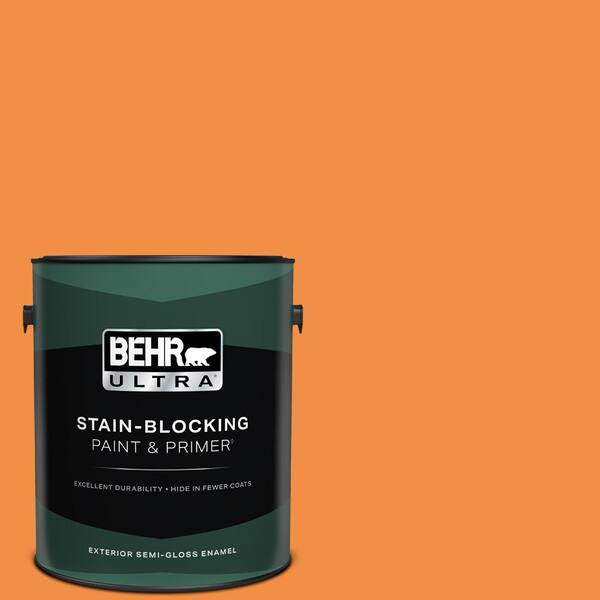 BEHR ULTRA 1 gal. #260B-7 Bird of Paradise Semi-Gloss Enamel Exterior Paint & Primer