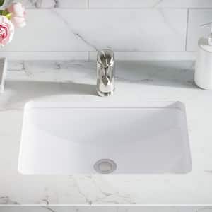 20-3/4 in. Undermount Bathroom Sink in White with White SinkLink