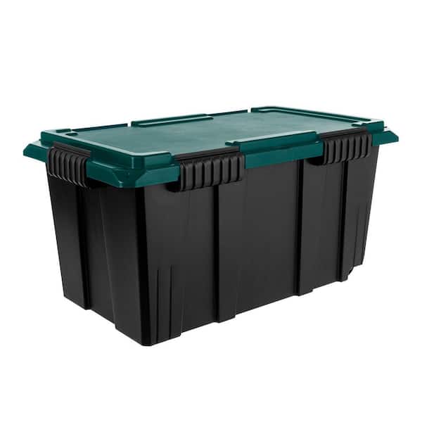 IRIS 20-gal. Remington Rolling Storage Footlocker, Black 