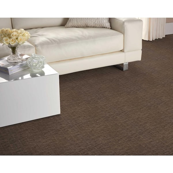 Zealandia Kona Brown 13.2 ft. 61.94 oz. Wool Texture Installed Carpet