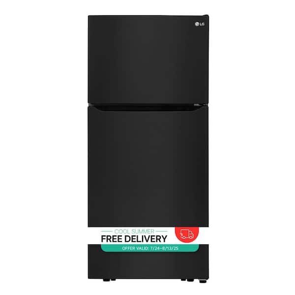 30 in. W 20 cu. ft. Top Freezer Refrigerator w/ Multi-Air Flow and Reversible Door in Black, ENERGY STAR