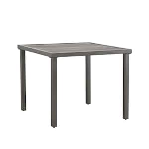 Grey Square Metal Outdoor Dining Table