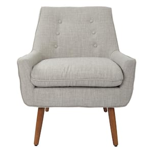 Rhodes Dove Fabric Chair with Coffee Legs