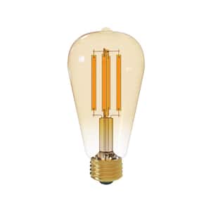 60-Watt Equivalent ST19 Dimmable LED Vintage Glass Edison Light Bulb Warm white Glow Effect (2200K) (1-Piece)