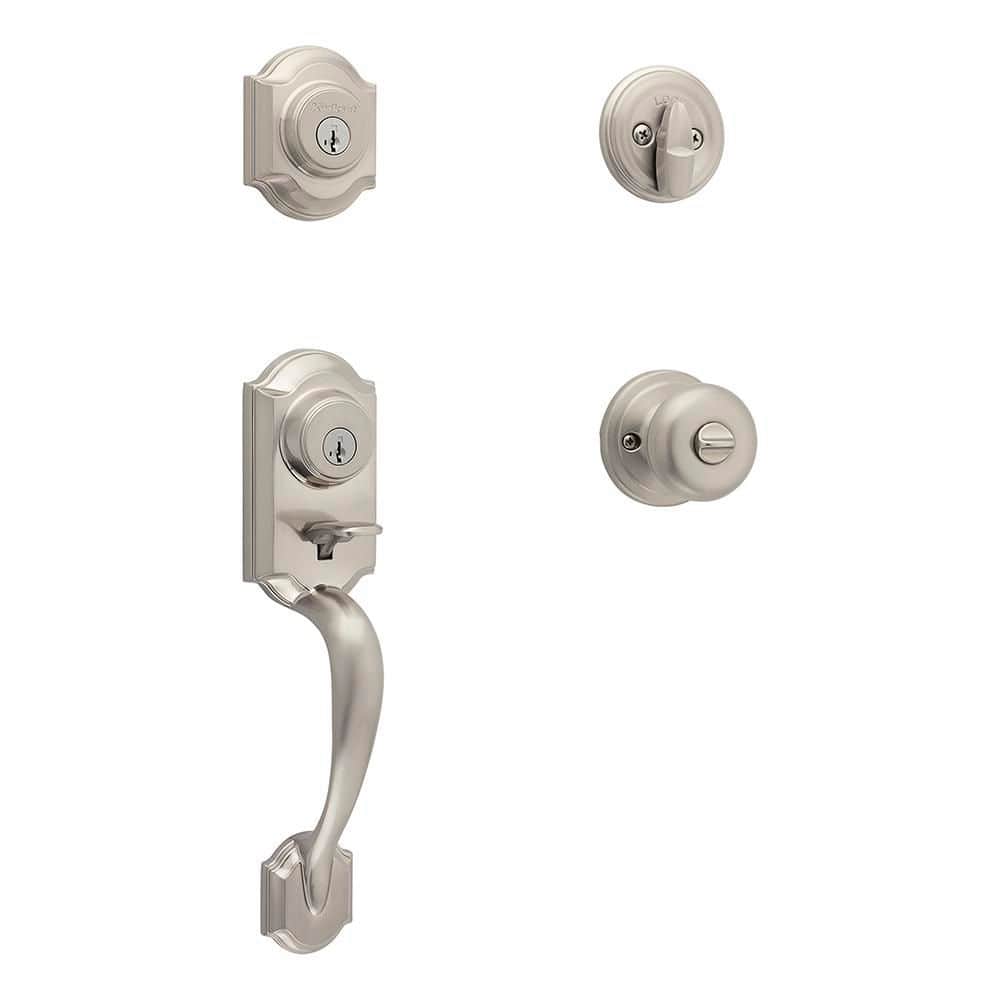 Montara Satin Nickel Single Cylinder Keyed Entry Door Handleset with Juno Interior Doorknob Featuring SmartKey Security price history on PriceWatchPro