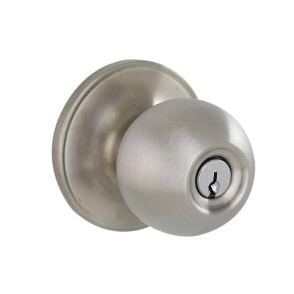 ESSENTIALS by Schlage Morrow Stainless Steel Keyed Entry Door Knob