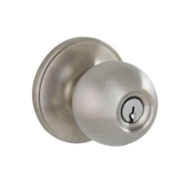 ESSENTIALS by Schlage Morrow Stainless Steel Keyed Entry Door