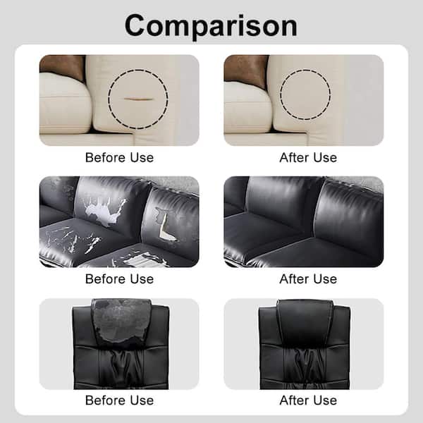 10 in. x 24 in. Dark Brown Self-Adhesive Leather Repair Drywall Patch For Car Seats, Couch Furniture