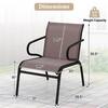 Dimensions and weight capacity of the patio chair.