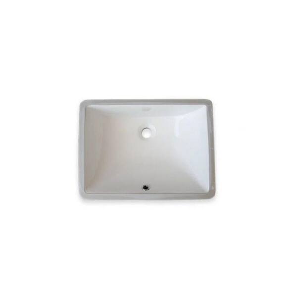 HOROW 235/8 in. Rectangular Glazed Ceramic Undermount Bathroom Vanity