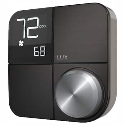 Kono Smart Wi-Fi Thermostat with Interchangeable Black Stainless Steel Faceplate