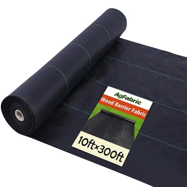 Agfabric 10 ft. x 300 ft. Landscape Fabric Ground Cover Weed Barrier for Weeds Block in Raised Garden Bed