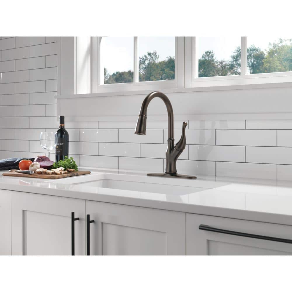 Venetian Bronze Single Handle Pull Down Kitchen Faucet with Spray