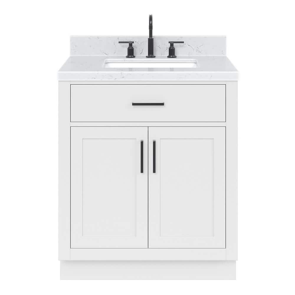 Hepburn 30" White Freestanding Single Basin Vanity Set