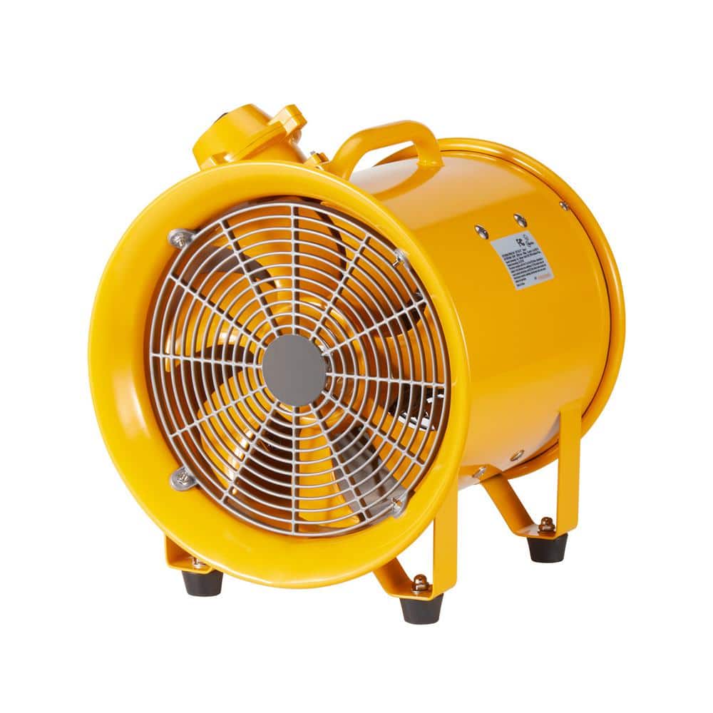 VEVOR 16 in. Utility Blower Fan Explosion Proof Fan 1100-Watt 60Hz 3450 RPM with Wheels for Extraction Ventilation in Orange