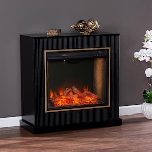 Dosten 23 in. Electric Fireplace in Black