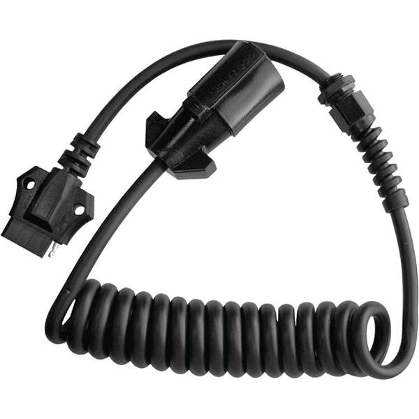 Seachoice 5-Way Flat To 7-Way Round Trailer Adapter - 16 Inch Connector For Boat Trailers & RV Towing