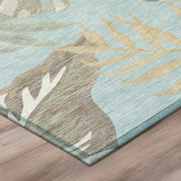 Chantille Machine Washable Indoor/Outdoor Abstract ACN3090 Sky 5 ft. x 7 ft. 6 in. Area Rug