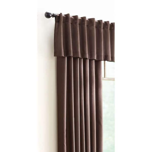 Home Decorators Collection 15 in. L Monaco Lined Polyester Valance in Brown