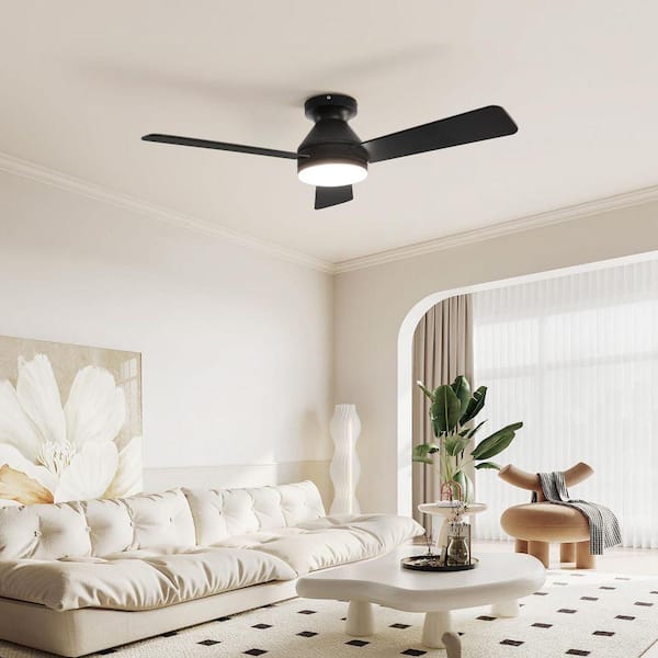 42” Low Profile Ceiling Fan With Lights & Remote – 6 Speeds, DC Motor, Reversible, Dimmable, Ultra-Quiet For Bedroom