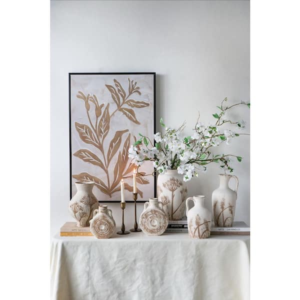 A & B Home 9.1 in. Multi-Colored Ceramic Amphora Decorative Vase