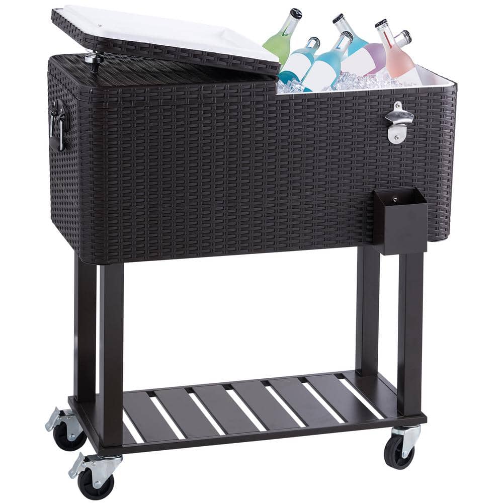 Reviews for VEVOR 80 qt. Rolling Ice Chest Cooler Cart Portable Bar