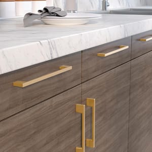 Armadale Collection 7 9/16 in. (192 mm) Champagne Bronze Modern Rectangular Cabinet Bar Pull