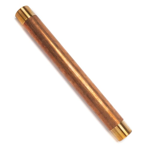 1 in. x 12 in. MIP Brass Nipple Fitting