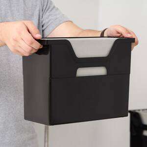 Desktop File Box Medium in Black (5-Pack)