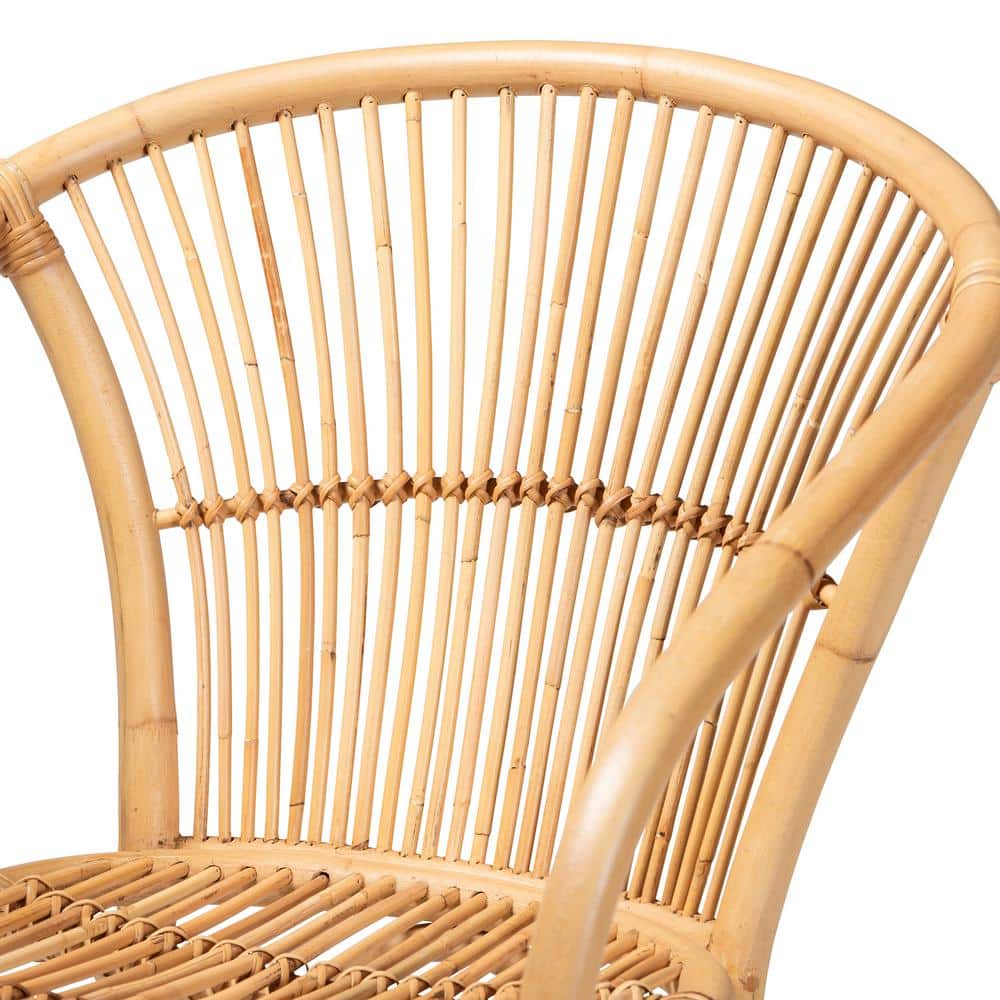 Murai 39" Brown Rattan Counter Height Barstool
