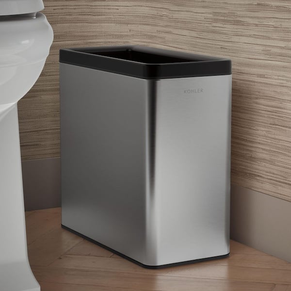 KOHLER 12-Liter Open-Top Trash Can in Stainless Steel 31313-ST