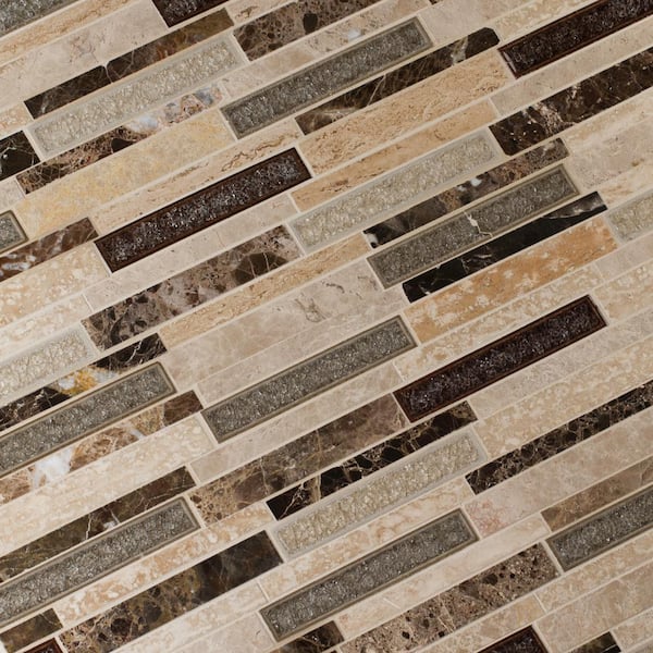 MSI Stonegate Interlocking 12 in. x 12 in. x 8 mm Glossy Glass Stone Blend Mesh-Mounted Mosaic Wall Tile (1 sq. ft.) MSI Stonegate Interlocking 12 in. x 12 in. x 8 mm Glossy Glass Stone Blend Mesh-Mounted Mosaic Wall Tile (1 sq. ft.)