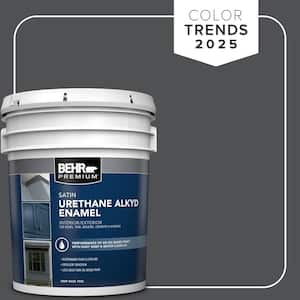 5 gal. #PPU18-01 Cracked Pepper Urethane Alkyd Satin Enamel Interior/Exterior Paint