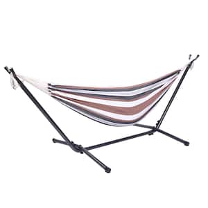 6.56 ft. Portable Hammock Bed Hammock with Stand in Multi-Colored