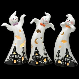 Ghosts with LED White Warm Light (Set of 3)