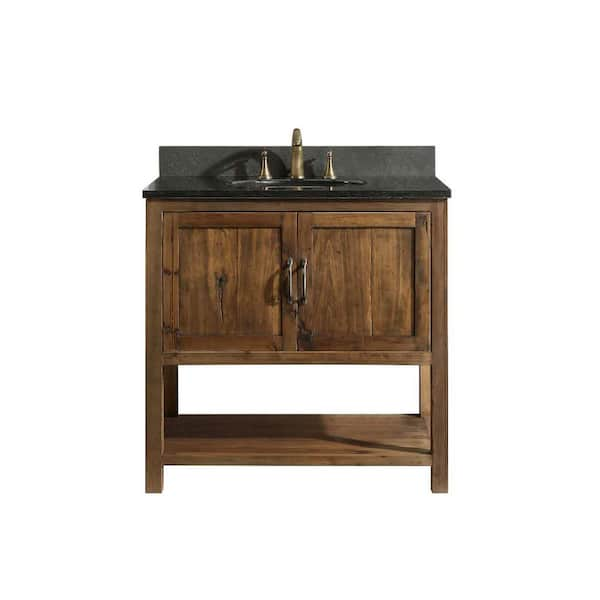 25 inch Wooden Bathroom Storage Cabinet with Sink-Walnut - Walnut