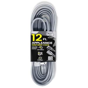 12 ft. 14/3 SPT, Indoor Appliance Extension Cord, Gray