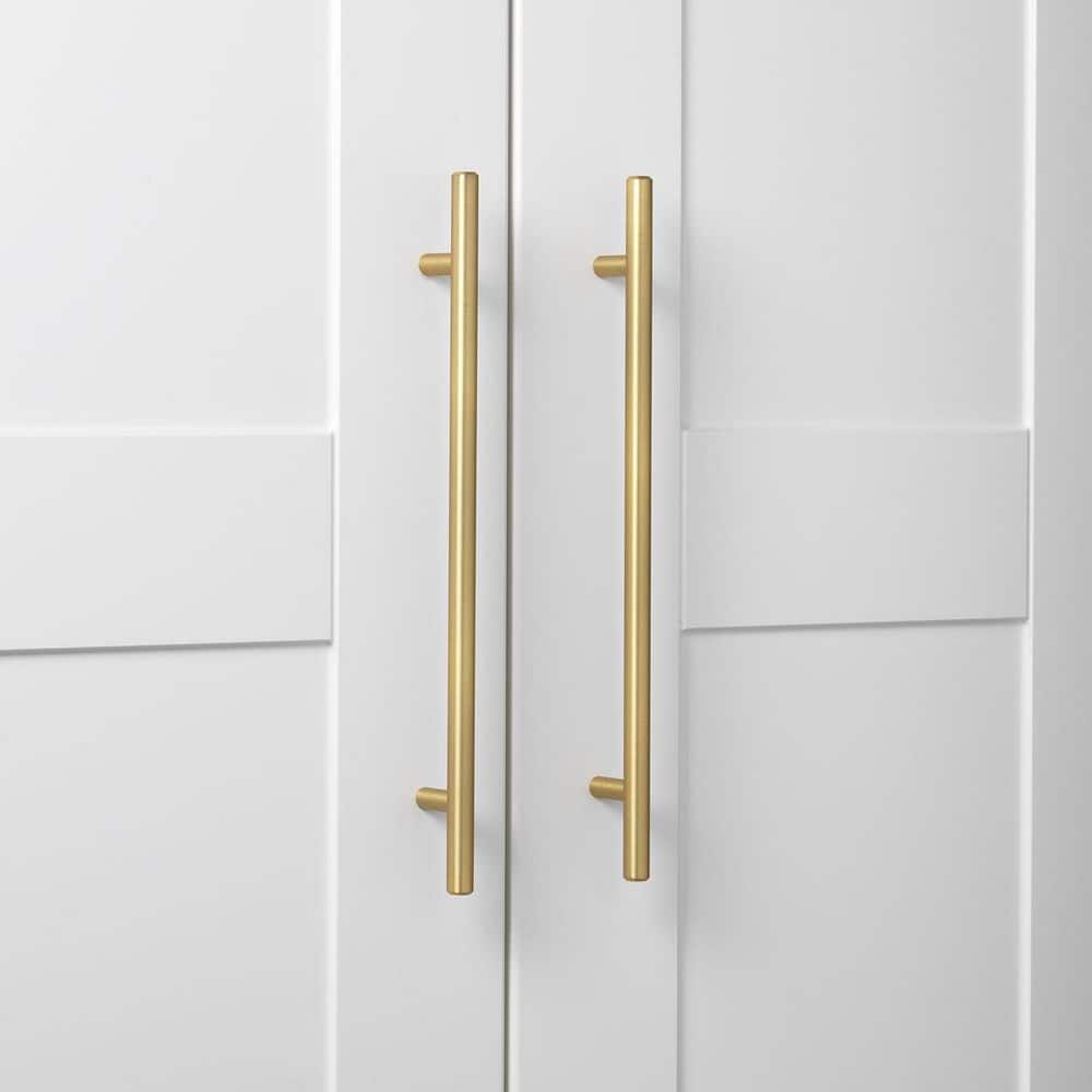 Satin Gold 9" Modern Bar Pull with Mounting Hardware
